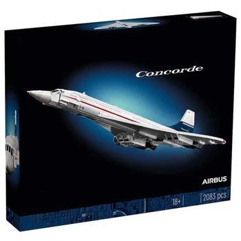 2023 ÚJ 10318 IKONOK Concorde Airbus Híres Szuperszonikus Személyszállító Repülőgép Modell építőkövei Játékok Gyerekeknek Ajándékokat