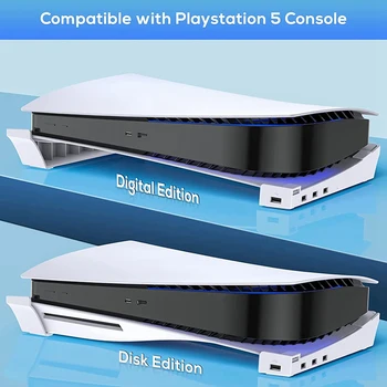 Vízszintes Állni PS5 4 USB Hosszabbító, Szekrénybe Konzol Laydown Jogosultja, A Playstation 5 Lemez & Digitális Kiadás