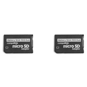 2X Memory Stick Pro Duo Adapter, Micro SD/Micro SDHC TF Kártya Memory Stick MS Pro Duo Kártya Sony PSP Kártya Adapter