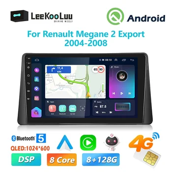 LeeKooLuu 2 Din Autós Sztereó Rádió GPS Multimédia Lejátszó 4G WiFi DSP Carplay Android Auto Renault Megane 2-Es Kiviteli 2004-2008