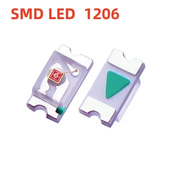 500Pcs 1206-os SMD LED Piros, Zöld, Kék, Sárga, Rózsaszín, Fehér UV LED Lámpa Gyöngyök Fény 3216 fénykibocsátó Dióda Magas Minőségű Fényes