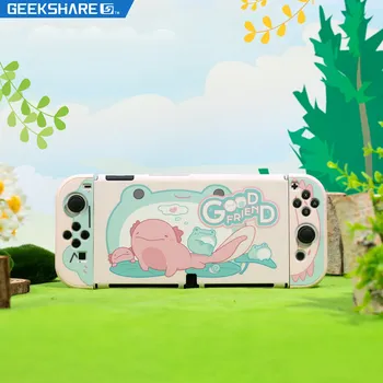 GeekShare védőtok Nintendo Kapcsoló OLED Aranyos Rajzfilm Béka Barátom NS Játék Tartozékok Nintend Kapcsoló OLED Shell