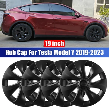 Autóipari Dísztárcsa 19 Hüvelyk Autó Kerék Kap Kit Car-Kiegészítők Tesla Model Y 2019-2023 4DB Hub Sapka Cseréje a Teljes Borító