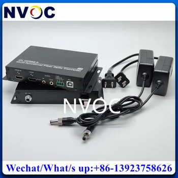 A 4K@60hz 1krón HDMI KVM Üvegszálas Optikai Átalakító,HDMI2.0 3,5 mm-es Audio/Adatok RS232 többfunkciós Száloptikás Extender Adó
