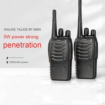Baofeng 888S walkie-talkie kültéri vezeték nélküli, nagy teljesítményű kétirányú rádió hotel kézi titkosítási 2/6DB