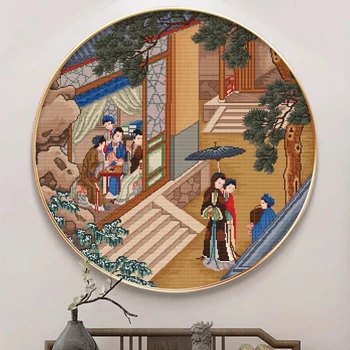 A hagyományos Kínai keresztszemes Készletek, Kézzel készített DIY Hímzés, Ősi Alak Fali Dekoráció, Festés, Pont de la Croix