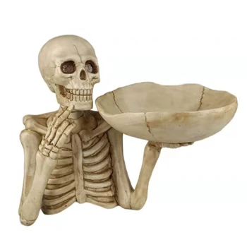 Halloween Csontváz Tároló Tálca Gyümölcs Édesség Tálon Dekoráció