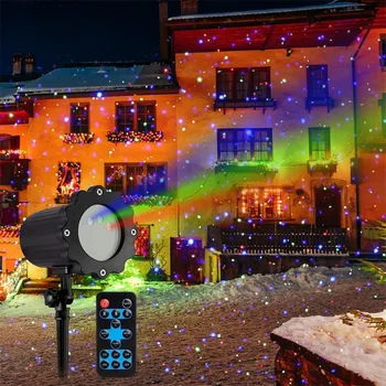Kék, Piros, Zöld Csillag Karácsonyi Lézer Fények Kültéri Karácsonyi Projektor Lámpák Csillag Show Táj figyelmet a Távoli
