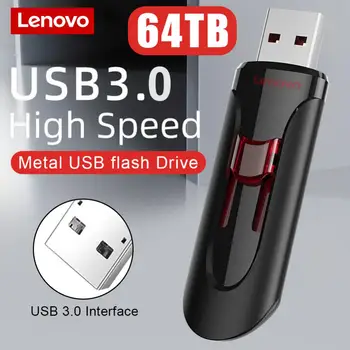 Lenovo 64TB USB Flash Meghajtók 16TB Nagy Sebességű pendrive 4 TB USB Memória 2 tb-os USB pendrive 128GB USB 3.0 Flash Disk Asztali PC TV