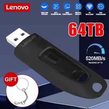 Lenovo USB Flash Meghajtó 3.0 Memória 4 tb-ig 2 tb-os OTG Pendrive 16TB 64TB Mobil Tároló USB emlékek Személyre szabott Ajándék Ötletek