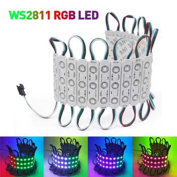 WS2811 Pixel-LED Modul Fény 20db 12V Vízálló IP67 RGBIC Okos Mágikus Címezhető Programozható, Színes Digitális LED String
