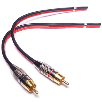 Hangszóró Kábel RCA Dugók Adapter, 2-Csatornás (1 Láb)