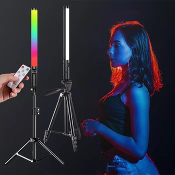 RGB Könnyű Bot, Pálca, A háromlábú Állvány Fél Színes LED Lámpa Fényt Kézi Vaku Speedlight Fotózás Világítás Videó