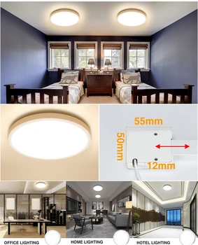 LED Panel, Lámpa, LED-es Mennyezeti lámpa, 48W 24W 36W 13W 18W 9W 6W, Könnyű Telepítés AC85-265V Modern Hálószoba, Nappali Mennyezeti Lámpa