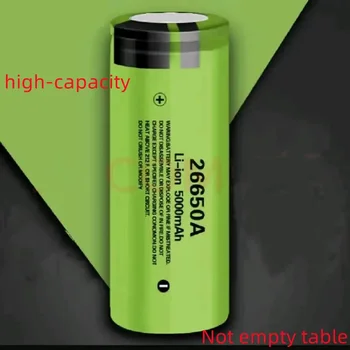 100% Új, Eredeti, minőségi 26650 akkumulátor 5000mAh 3,7 V 50A lítium-ion újratölthető akkumulátor 26650A LED zseblámpa+töltő