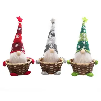 Karácsonyi Édesség Gnome Kosár Karácsonyi Tároló Mikulás Ajándék Kosár Boldog Karácsonyi Dekoráció Otthon Boldog Új Évet