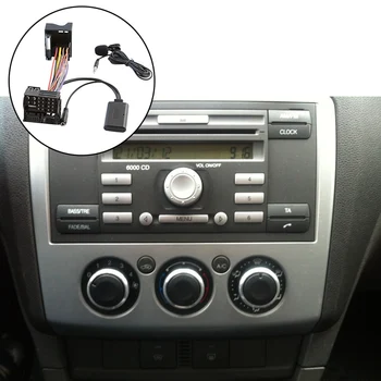 Autós Bluetooth 5.0 Aux Kábel Mikrofon Kihangosító Mobil Telefon Ingyenes Hívás Adapter 6000 CD Ford Mondeo Focus Fiesta