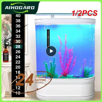 1/2DB Stick-Digitális Hőmérő Akvárium akvárium Kettős Skála Elszíneződések Hőmérséklet-Csík Matrica Hőmérséklet-szabályozás