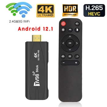 LEMFO TV98 Stick Smart TV Stick Android 12 Támogatja a 4K HDR10 H265 Kettős WIFI 2GB 16 gb-os Smart TV Box Android 12.1 Media Player