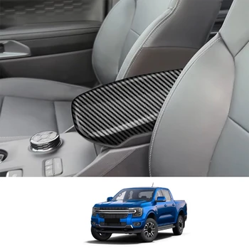 Autó Szénszálas Minta Karfa Doboz Panel Fedél Trim Középkonzol Dekorációs Matricák Ford Ranger 2023+ Tartozékok Alkatrészek