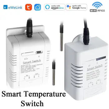 Tuya Ewelink WIFI Smart Hőmérséklet Kapcsoló 16A 3000W Intelligens Termosztát Ellenőrző Kompatibilis RF433 Alexa, a Google Haza