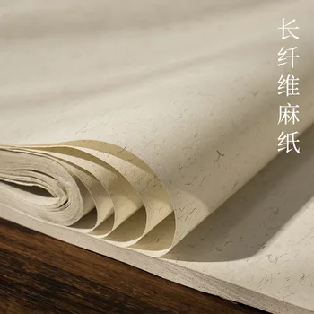 50 lap Nyers Rizs Papír Kender Textúra Félig Érett Xuan Papír A Hagyományos Kínai Festészet Kalligráfia, hogy Írok Művészeti Kellékek