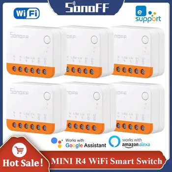 SONOFF MINI R4 WiFi Smart Switch Modul 2-irányú Vezérlő EWeLink APP Távvezérlő Időzítése Vias Alexa, a Google Haza Intelligens Otthon