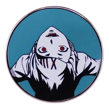 Anime Tokió Ghoul JUZO SUZUYA REI Kör alakú Fém, Zománc, Ruhát, Kalapot, Táska, Kabát Hajtókáját Jelvény Melltű