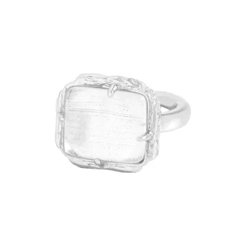 Kis Luxus Design, Minimalista, Sokoldalú. Nagy Kristály Gyűrű 925 Ezüst Női Gyűrű