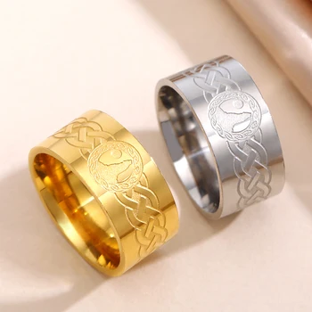 Dawapara Klasszikus Kelta Gyűrű a Férfiak a Nők Ír Csomót Védelem Amulett Rozsdamentes Acél Esküvői Zenekar Barátság Ékszerek