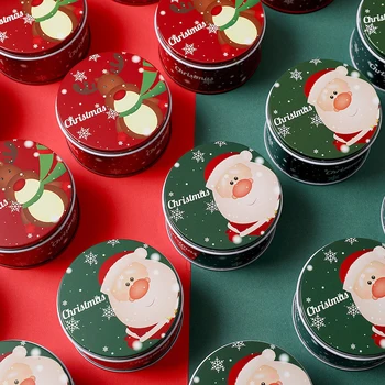 Karácsonyi Tin Ajándék Doboz Sütit Doboz Édességet Tároló Konténerek Tinplate Ajándék Dobozok Fedelek Karácsonyi Ünnepi Parti Kellékek