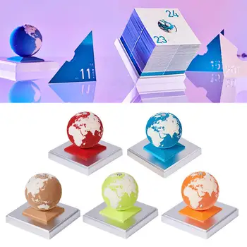 3D Sztereó Föld asztali Naptár Memo Pad Föld Modell Papír, Szobor, Dekoráció Memo 3D Ajándék Megjegyzi, Irodák Blokk Megjegyzések Pad C5Y7