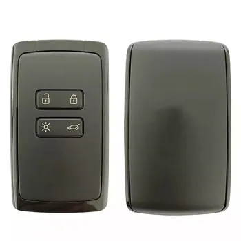 EREDETI 4 Gomb 433 MHz-es Smart Kártya Renault Megane Talizmán 4AChip white&black GO Kulcsnélküli