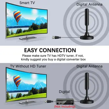 A digitális TV-Antenna Kültéri Beltéri Hordozható Tv Jel Férfi Antenna Erősítő Csatlakozó F,TV-Vevő M1T1