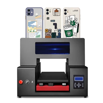 A3-as nyomtató uv gép Akril Üveg Telefon Esetében Nyomtatás Mini Inkjet uv Led Ár, plasztik azonosító kártya nyomtató uv tintasugaras nyomtató
