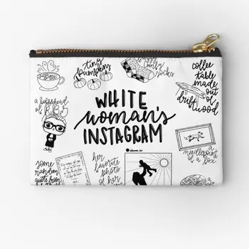 A Fehér Nő Instagram Cipzár Tasak Pénzt, Tárolás, Csomagolás Tiszta Kis Érme Kulcs Női Fehérnemű Férfi Táska Zsebében Bugyi