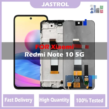 100% - ban Tesztelt ÚJ LCD A Xiaomi Redmi Megjegyzés 10 5G Kijelző érintőképernyő Digitalizáló Közgyűlés redmi megjegyzés 10 5g Lcd Keret