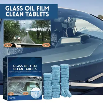 30db/Set Mosó Folyadék, Tabletta Megakadályozza az Eső Könnyű Csökkenti a Súrlódást Felületaktív anyag Pohár Olaj Film Tiszta Tabletta Autó Kínálat