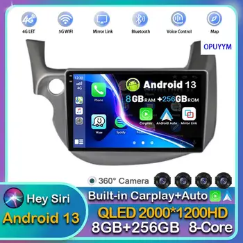 Android 13 Carplay Auto HONDA FIT JAZZ 2007 - 2011 2012 2013 autórádió Multimédia Lejátszó Videó GPS, Hifi, WIFI+4G 2 din DSP