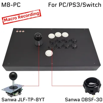 FightBox M8/PC Csata Testület Hitbox Stílusú Japán SANWA Eredeti Joystick Gomb Arcade Joystick Vezérlő Alkalmas PC