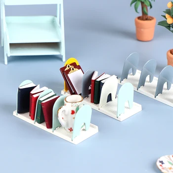 1:12 Babaház Miniatűr Könyvespolc Tároló Állvány Északi INS Stílusú Fali Rack DIY Bútor Modell Babaház Dekoráció Kiegészítők