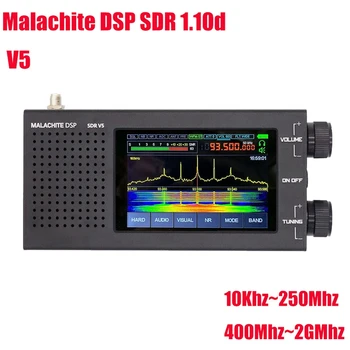 1Set Malachit DSP SDR 1.10 D rádióvevő V5 Fém Esetben 5000Mah VAGYOK CW SSB NFM WFM Firmware Igazgatóság