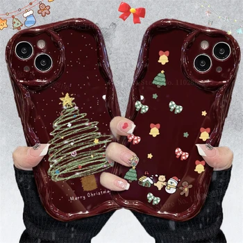 3D Téli Boldog Karácsonyt Rajzfilm Puha TPU tok Huawei P50 P60 P30 Pro P40 Lite Pajtás 60 50 40 30 Megtiszteltetés 80 90 100 Nova 11