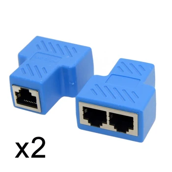 CY Dual RJ45 Elosztó Hálózat Ethernet-Kapcsoló, Adapter 2db STP UTP Cat6 RJ45 8P8C Csatlakozó